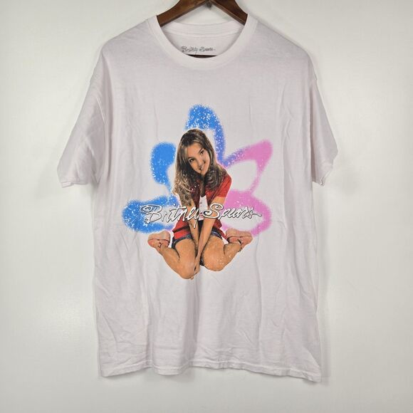 Britney Spears Women's Size Medium White Short Sleeve T Shirt Pop - Picture 1 of 5